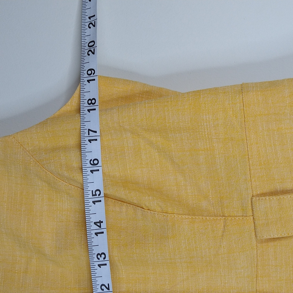 Women's Yellow Sheath Dress Size:14 - Picture 4 of 8